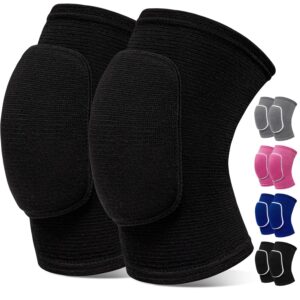 Volleyball Knee Pads,Knee Pads for Women,Men,Kids,Girls,Knee Brace for Basketball Volleyball Football Dance Yoga Tennis Running Cycling Workout Climbing (Black, Large)