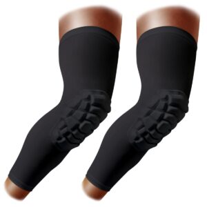 Knee Pads Wrestling Knee Sleeve Compression Leg Sleeves for Volleyball Basketball, Knee Compression Sleeve for Youth and Adult(Black_S_2 Pcs)
