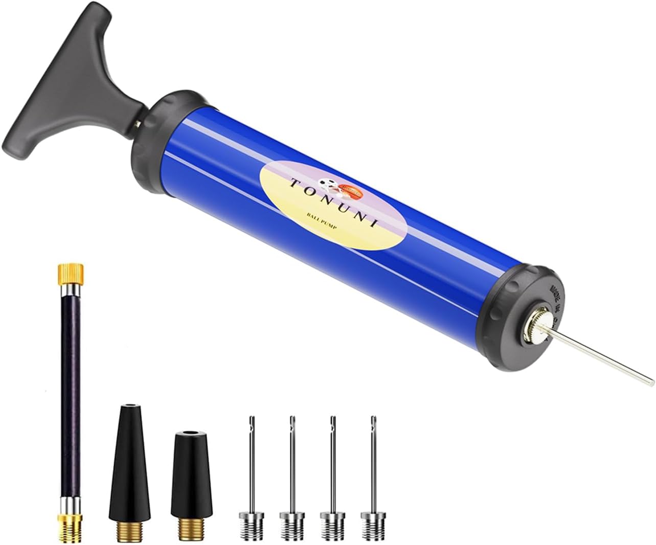 Portable Air Pump,Ball Pump Inflator Kit with Needle,Nozzle, Extension Hose for Soccer Basketball Football Volleyball Water Polo Rugby Exercise Sports Ball Balloon Swim Inflatables