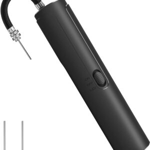 Pumteck Electric Air Ball Pump: Portable Fast Inflation Pump with LED Light for All Sports Balls Basketball Soccer Football Volleyball Exercise Accessories with 2 Needles and Storage Bag