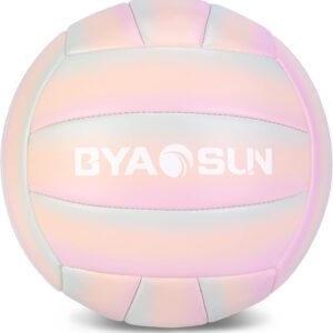 Soft Official Volleyball for Indoor Outdoor Beach, Size 5 Training Volleyball for Beginner Teenager Adult…