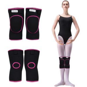 Bezioner Knee Pads Volleyball,Thick Sponge Anti-Slip,Dance Knee Pads for Women Yoga Basketball Football Youth Girls Black and Pink L