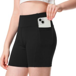 ANIVIVO Girls’ 4″ Volleyball Biker Dance Shorts Youth Spandex Yoga Shorts Kids Athletic Running Compression Shorts