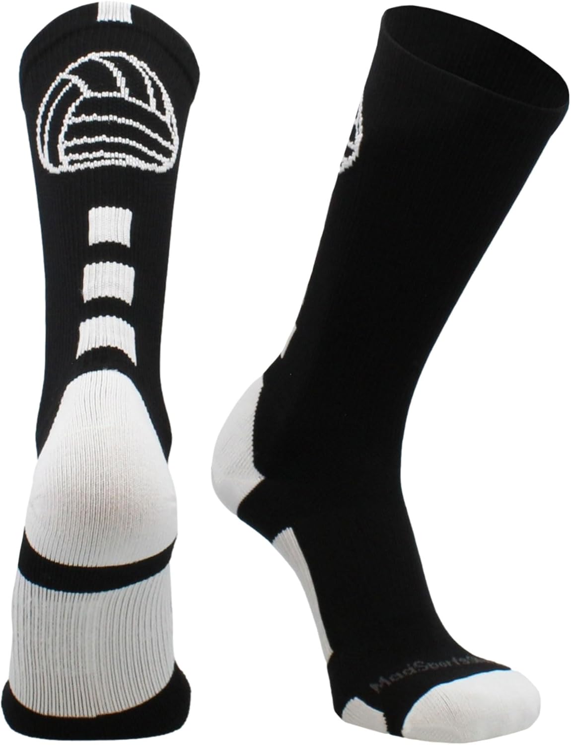 MadSportsStuff Volleyball Socks for Girls, Women & Teens in Crew Length Volleyball Accessories and Gifts
