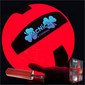 LED Glow In The Dark Volleyball – Lite-Up Glowing Beach Nightime Light Up Volleyball, Yard Games and Volleyball Training Equipment – 26.5″ Glowing Volleyball Preinstalled Batteries Included