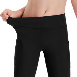 Haloumoning Girls Volleyball Spandex Shorts Kids Athletic Biker Dance Gymnastics Compression Shorts with Pockets