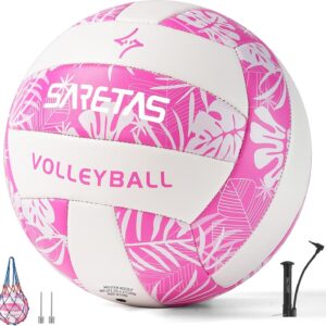 Volleyball Soft Beach Volleyball – Official Size for School, Indoor, Outdoor and Play Game Gym Workout – Play for Girls, Adults and Family.