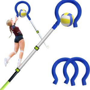 Volleyball Spike Trainer, Durable Lightweight Volleyball Training Equipment Adjustable Length Volleyball Hitting Trainer for Beginners & Pro Improving Serving and Hitting Placement