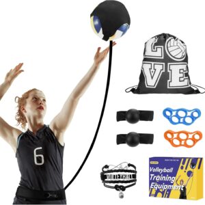 Volleyball Training Equipment Aid, Volleyball Serve Trainer for Serving, Setting, Spiking And Pass Adjustable Volleyball Practice Equipment for Teens, Girls & Boys Gift for Volley Beginners & Experts