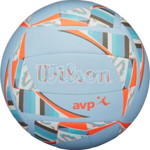 WILSON AVP Movement Volleyball – Official Size, Blue/Orange/White