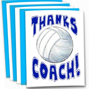 3-Pack Thanks Awesome Volleyball Coach! Sports POWERCARD Mid-Size (5×7) 3-Pack