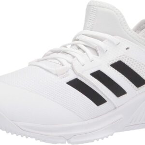 adidas Women’s Court Team Bounce Volleyball Shoe, White/Black/Silver Metallic, 11