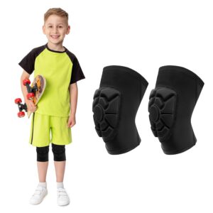 Kids/Youth Knee Pads Elbow Pads Compression Support Sleeve with Thickened Pads Knee Elbow Protective Gear Sports Knee Elbow Protector for Basketball Wrestling Football Volleyball Snowboarding