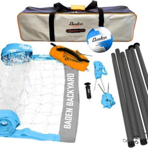 Baden Volleyball Net Set, Volleyball Bag, Adjustable Poles, & Boundary Lines, Portable Volleyball Net for Backyard or Outdoor Activities for Men, Women & Kids