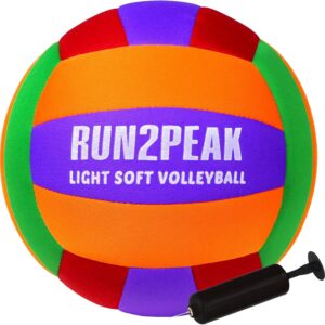 Super Soft Light Volleyball – Safe and Quiet Volleyball Ball for Indoor Outdoor Play – Official Size 5 Kids Youth Beginners Volleyballs Trainer for House Yard Beach Training