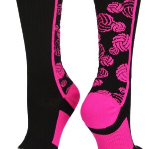 MadSportsStuff Crazy Volleyball Logo Crew Socks (multiple colors)