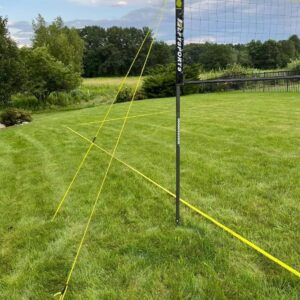 Portable Volleyball Net Set Outdoor, Professional Volleyball Set with Adjustable Height Poles, Scoring Marker, Boundary Line, Volleyball with Pump and Carrying Bag for Backyard Beach