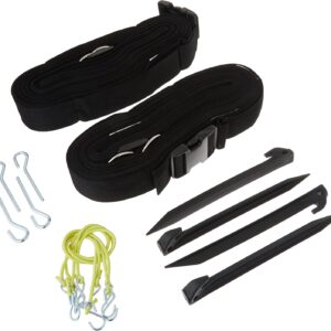 Park & Sun Sports Outdoor Volleyball Boundary Webbing with Ground Stakes