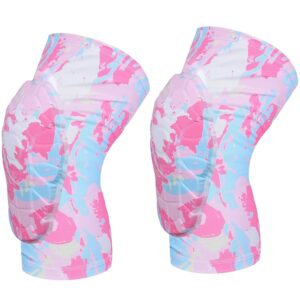 Knee Pads Football Compression Padded Leg Sleeve Knee Protection Pads For Basketball Baseball Volleyball Cycling Wrestling – Adult & Youth Size (Pastel Pink 1 Pair)
