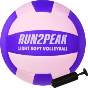 Super Soft Light Volleyball – Safe and Quiet Volleyball Ball for Indoor Outdoor Play – Official Size 5 Kids Youth Beginners Volleyballs Trainer for House Yard Beach Training