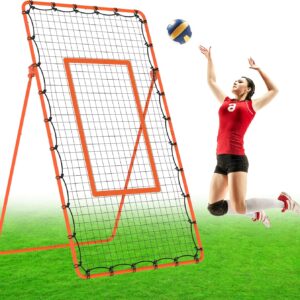 Volleyball Rebounder Net 4x7ft Volleyball Practice Net Rebounder with 5 Rebound Angles |Product Custom Target Area for Volleyball Sports Training Practice