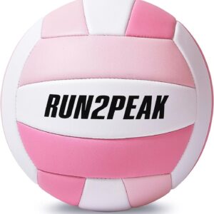 Soft Touch Volleyball Ball Gifts for Teen Girls Kids Youth Team Beginners Durable Volleyballs for Outdoor Indoor Beach Pool Water Play Official Size 5 Training Practice Volley Ball