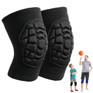 Men/Women Knee Pads for Hiking Running Cycling Climbing, Soft Elastic Work Knee Protector for Fitness Soccer Dirt Bike, Breathable Anti-slip Knee Compression Sleeve for Yoga Tactical, Black L