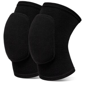 Knee Pads Volleyball Knee Pads knee brace for Women Kids Girls，Soft and Breathable Knee Pads for Volleyball, Dancing, Football, Yoga, Basketball, and Skating – Protective Knee Pads for Adults and Kids (Black, Large)