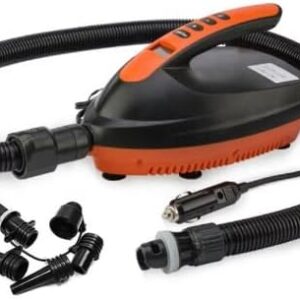 Digital Electric Air Pump Compressor | LCD Display | 16 PSI Multi Purpose Air Pump | Water Sports Inflatables | Let’s Tie Up | 110 Watts | 0-16 Changeable PSI | Car Cig Adapter