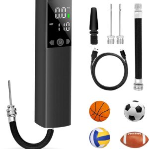 Electric Ball Pump Ball Air Pump for Sports Balls with 2 Needles & 1 Nozzle Fast Ball Inflator for Basketball, Soccer, Volleyball, Rugbyball