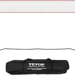 VEVOR Freestanding Volleyball Training Net for Indoor or Outdoor Use, Adjustable Height Portable Net System with Carrying Bag, Professional Volleyball Practice Trainer for Hitting or Serving Drills