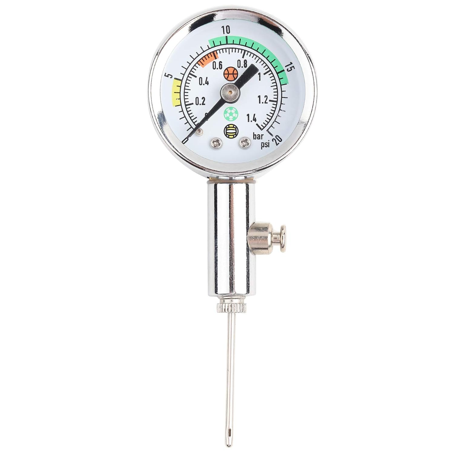 Ball Pressure Gauge, Air Pressure Gauge Barometer Tool Adjust The Pressure for Basketball Football Volleyball