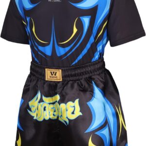 Wesing Kids Sports Rash Guard Suit for MMA No-Gi and Gi Jiu Jitsu BJJ Wear for Boys Girls