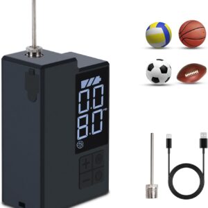 Electric Ball Pump, Portable Sports Air Pump Inflation and Deflation, Ball Pump for Sports Balls, Basketball Pump with Needle, Automatic Ball Pump for Soccer, Basketball, Volleyball, Rugby Ball