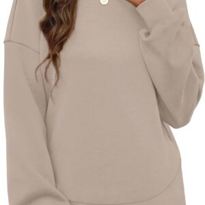 WIHOLL Fall Sweatshirt for Women Crew Neck Long Sleeve Shirts Pullover Casual Workout Tops Fashion 2024