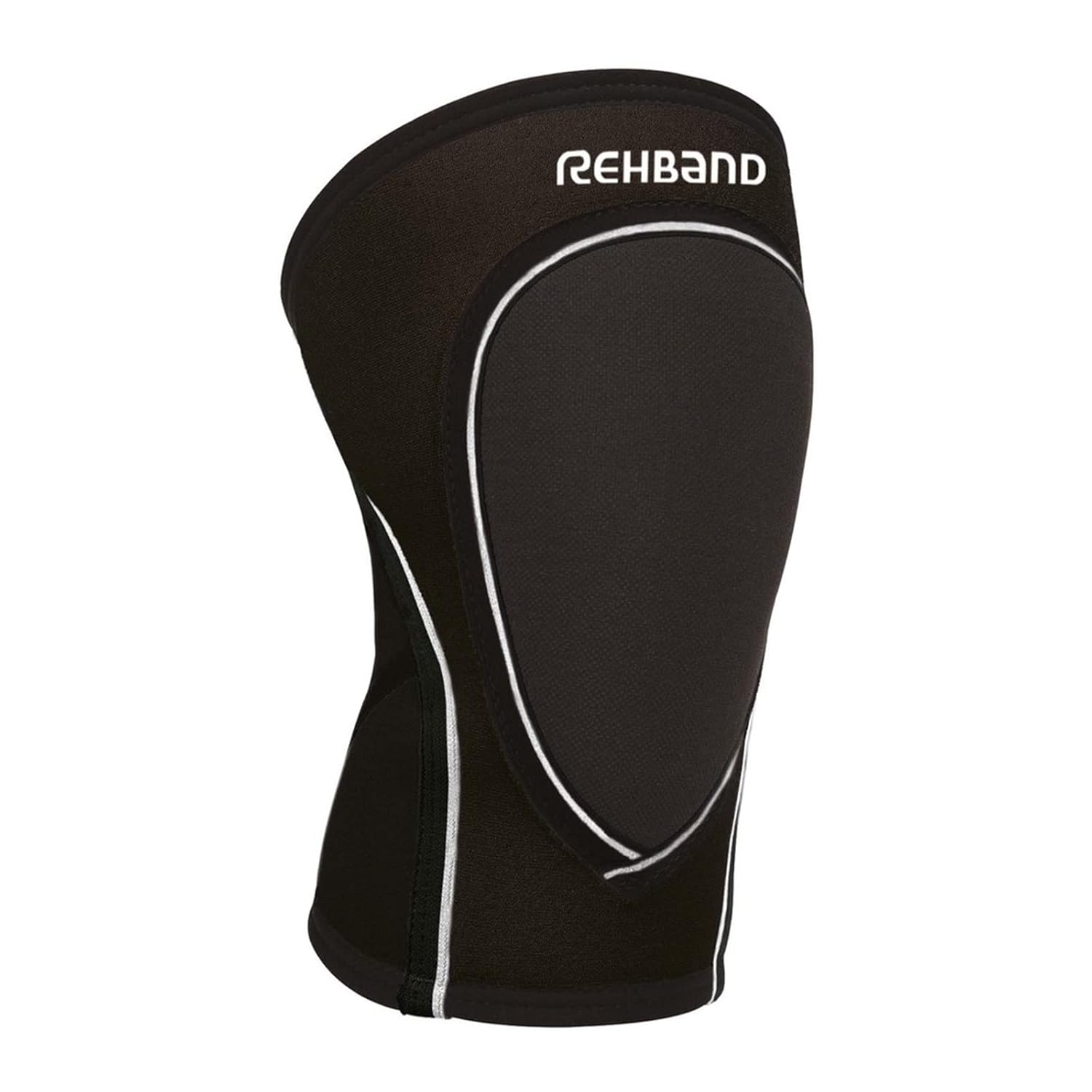 Rehband Indoor-Sports knee pads, 3mm Neoprene knee protectors for volleyball, handball & dancing, Unisex knee protector support, Colour:Black, Size:Large