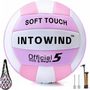 Volleyball Soft Touch Volleyballs Beach Volleyball Outdoor Indoor Volleyballs Beach Park Gym Games Training Official Size 5 Volleyball