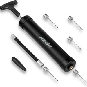 Portable 10 inches Ball Pump Kit, Balloon Pump, Basketball Pump Air Pump with 5 Needles,1 Nozzle & Extension Hose for Soccer Football Volleyball Water Polo Rugby Exercise Sports Ball