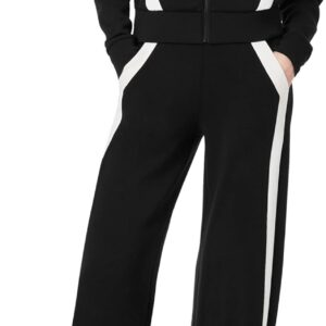 XIEERDUO Lounge Sets for Women 2024 Sweatsuit 2 Piece Outfits Sweatshirt Wide Leg Sweatpant Tracksuit Matching Set