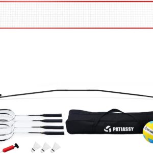 14ft Freestanding Volleyball Practice Net for Indoor or Outdoor Use, Height Adjustable Portable Volleyball Training Set for Backyard Driveway