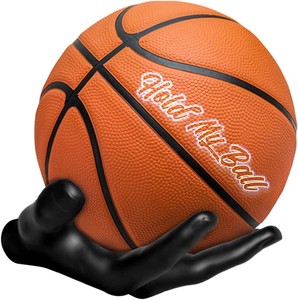 Wall-Mounted Ball Holder – Stylish Organizer & Space-Saving Rack for Basketball, Soccer, Football, Rugby – Ideal for Man Cave Decor and Sports Enthusiasts – Memorabilia Display