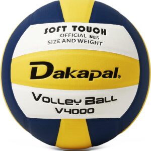 Dakapal Official Size 5 Indoor Competitive Volleyball, Professional Soft Volleyball (Without Pump)