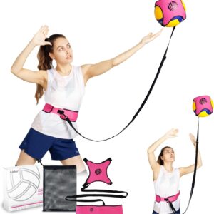 Volleyball Training Equipment – Volleyball Rebounder with PX90 Tec Fabric, Solo Volleyball Trainer to Achieve Explosive Serve, Spike&Set That Makes Heads Turn, Enhance Your Serving Precision.