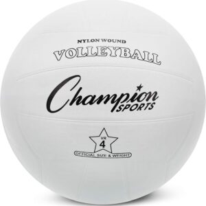 Champion Sports Rubber Volleyball, Official Size, for Indoor and Outdoor Use – Durable, Regulation Volleyballs for Beginners, Competitive, Recreational Play – Mutiple Styles