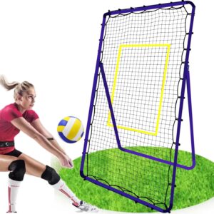 Adjustable Volleyball Rebounder Net 7 * 4 ft, Training Equipment with Angle Customization for Practicing Volleying, Spiking, Bumping, Durable & Portable, Improve Skills