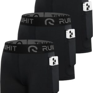 Runhit 4″ Youth Girls Volleyball Shorts Spandex Girls Compression Shorts Biker Dance Kids Gymnastics Shorts with Pockets