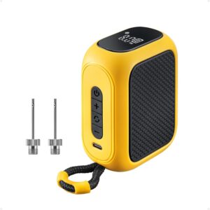 AstroAI Portable Electric Ball Pump – Ultra Fast Inflation, with Digital LCD Display, Preset Pressure with Ball Needle for Basketball, Soccer, and Sports Balls