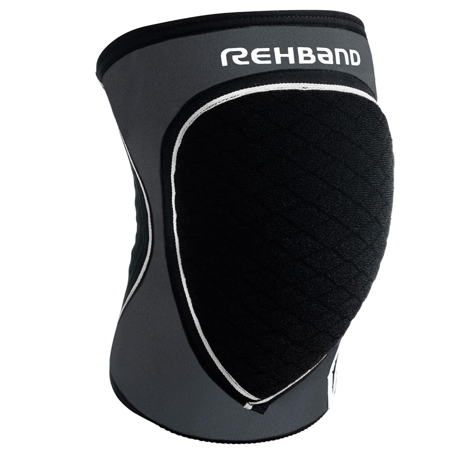 Rehband Knee Pads for Volleyball, Handball & Indoor Sports, Neoprene Knee Sleeve Protector, Comfortable & Snug Fit, Shock absorbinng Sports Knee Pads Unisex, Colour:Steel Grey, Size:Large