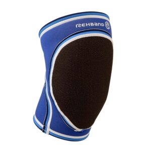 Rehband Original Knee Pads, Neoprene knee protection sleeves for volleyball & indoor sports, Kneepad women & men, Colour:Blue, Size:Large