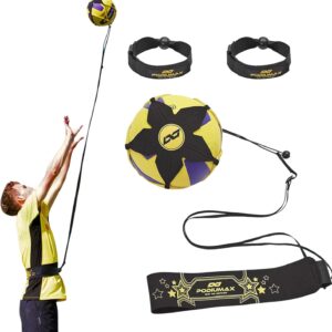 PodiuMax Solo Volleyball Training Equipment Aid, Improve Serving, Setting & Spiking Skills, for Beginners and Pro
